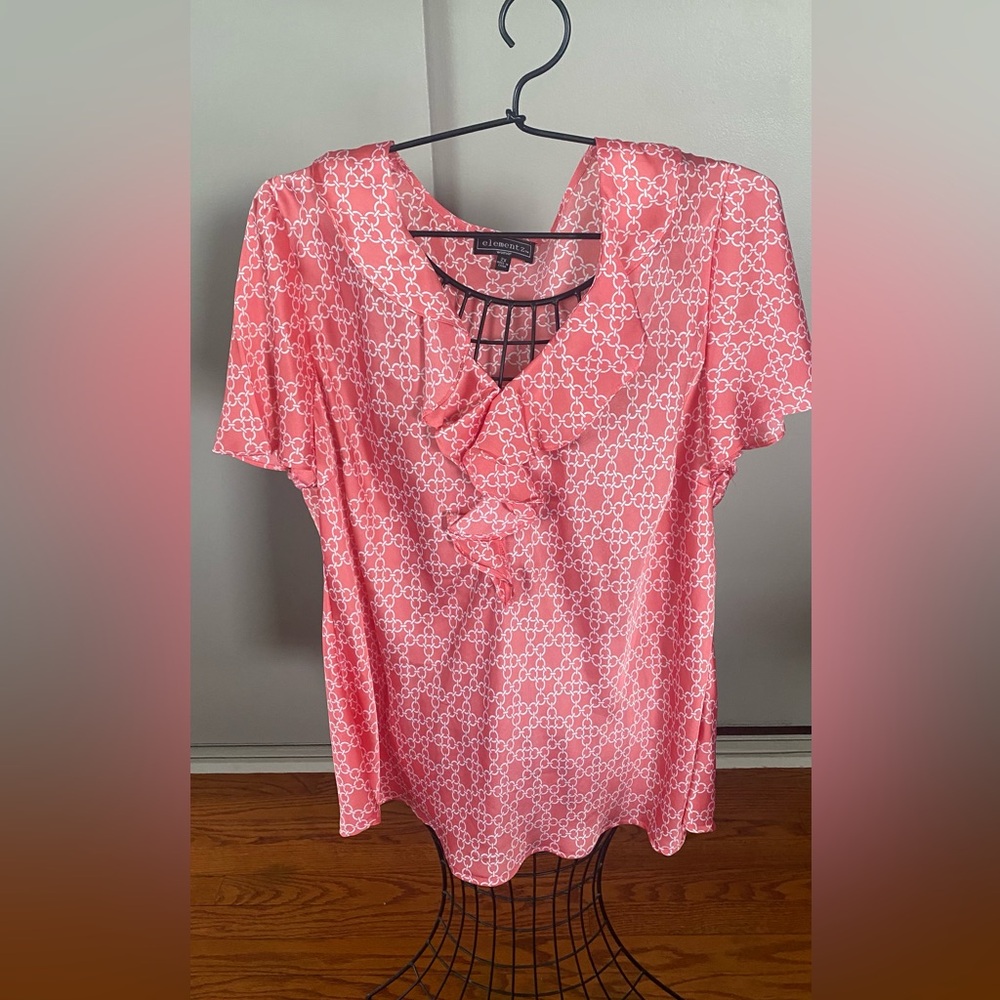 Pink Patterned Women's Top
